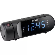   Denver CPR-700 Rádiós ébresztőóra URH USB Ébresztő funkció, Akkutöltő funkció Fekete