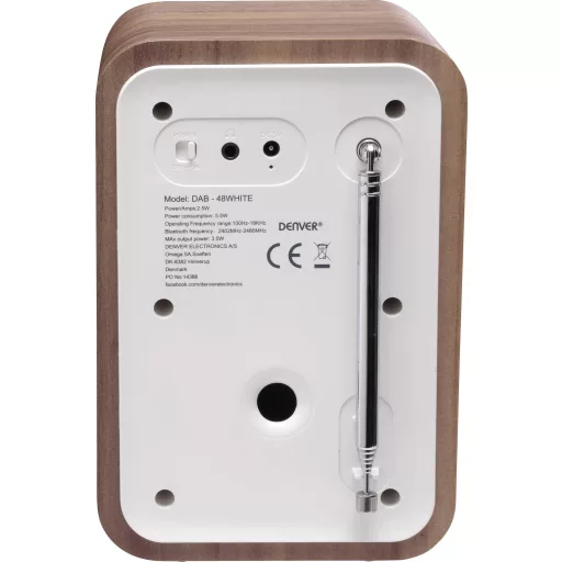 Denver DAB-48 Konyhai rádió URH, DAB+ Bluetooth® Fehér