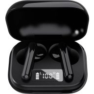   Denver TWE-38 In Ear fejhallgató Bluetooth® Fekete Elemtöltés kijelzés