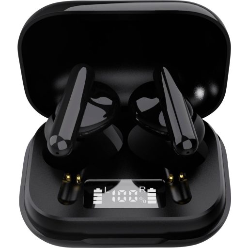 Denver TWE-38 In Ear fejhallgató Bluetooth® Fekete Elemtöltés kijelzés