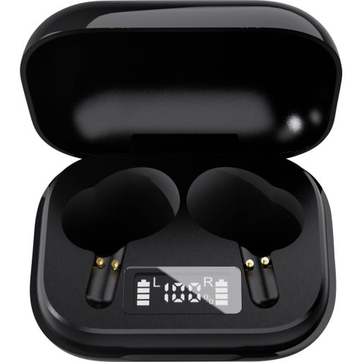 Denver TWE-38 In Ear fejhallgató Bluetooth® Fekete Elemtöltés kijelzés