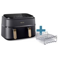   Philips Home NA352/04 Forrólevegős fritőz 9 l 2750 W BPA mentes, Tapadásmentes bevonat Fekete