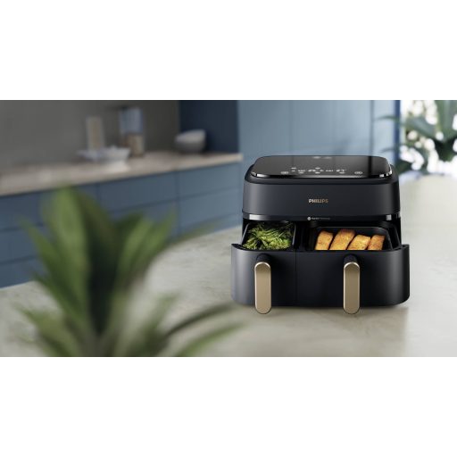 Philips Home NA352/04 Forrólevegős fritőz 9 l 2750 W BPA mentes, Tapadásmentes bevonat Fekete