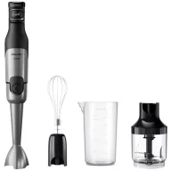   Philips Home HR2683/00 Rúdmixer 1200 W Keverőrúd levesekhez, Hótoló feltét, Mérőpohárral, Aprító feltéttel, Fokozatmentes sebesség állítás Fekete, Ezüst