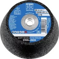   PFERD TOOLS 63418402 csésze kerék 50 ETT 125-25 A 16 SG STEELOX/M14 125 mm 2 db