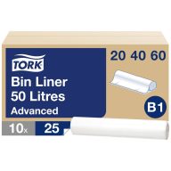 TORK 204060 Szemeteszsák 50 l Átlátszó 250 db