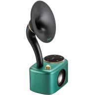   Sangean CP-100D Gramophone Asztali rádió DAB+, URH AUX, Bluetooth®, USB Érintőkijelző, Újratölthető Türkiz