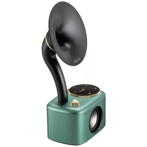 Sangean CP-100D Gramophone Asztali rádió DAB+, URH AUX, Bluetooth®, USB Érintőkijelző, Újratölthető Türkiz