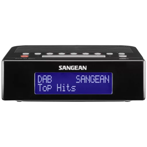 Sangean DCR-89+ Rádiós ébresztőóra DAB+, URH AUX, USB Ébresztő funkció Fekete
