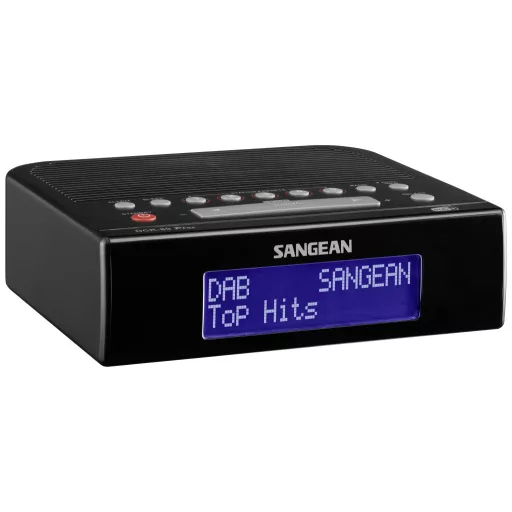 Sangean DCR-89+ Rádiós ébresztőóra DAB+, URH AUX, USB Ébresztő funkció Fekete