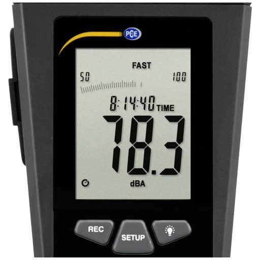 PCE Instruments Zajszintmérő Adatgyűjtő 30 - 80 dB 31.5 Hz - 8 kHz USB