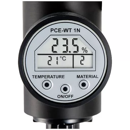 PCE Instruments Anyagnedvesség mérő Mérési tartomány (fa nedvességtartalom) 8 - 30 % Hőmérsékletmérés