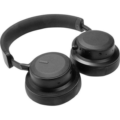 LINDY LH900XW Over Ear fejhallgató Vezeték nélküli Fekete Noise Cancelling Headset, Hangerő szabályozás, Forgatható fülkagyló