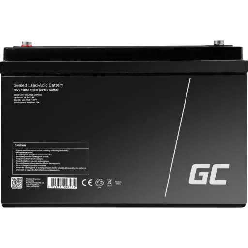 Green Cell Ólomakku 12 V 100 Ah Ólom-vlies (AGM) (Sz x Ma x Mé) 330 x 224 x 171 mm M6 csavaros csatlakozó Ciklusálló, Karbantartásmentes