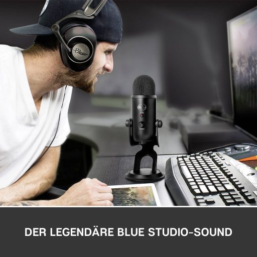 Blue Microphones Yeti Álló Számítógépes mikrofon Átviteli mód:Vezetékes, USB Vezetékes, USB Fekete