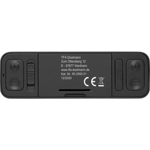 TFA Dostmann 60.2560.10 Rádiójel vezérlésű Ébresztőóra Antracit Riasztási idők 1