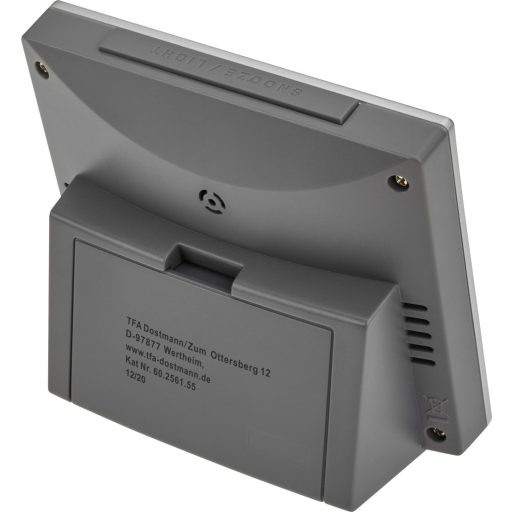 TFA Dostmann 60.2561.55 Rádiójel vezérlésű Ébresztőóra Ezüst Riasztási idők 1