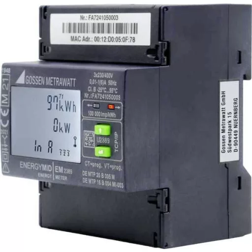 Gossen Metrawatt U2389-V047 U2389-V047 Háromfázisú fogyasztásmérő átalakító csatlakozóval digitális 5 A MID konform: Igen 1 db