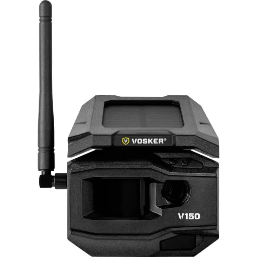 Vosker V150 LTE Wireless Outdoor Solar Vadmegfigyelő kamera Felgyorsított felvétel funkció, 4G képátvitel, GSM modul Fekete-szürke