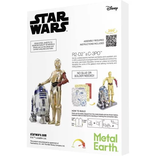 Metal Earth Star Wars Set C-3PO + R2D2 Fém építőkészlet