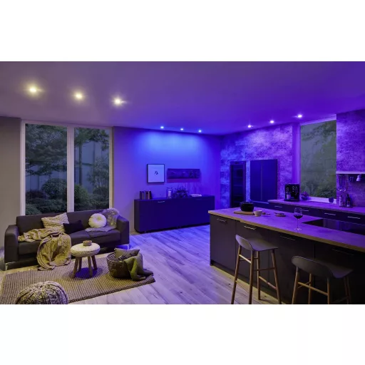 Paulmann LED Coin ZigBee RGBW LED-es fürdőszobai beépíthető lámpa EEK: G (A - G) LED Selyem