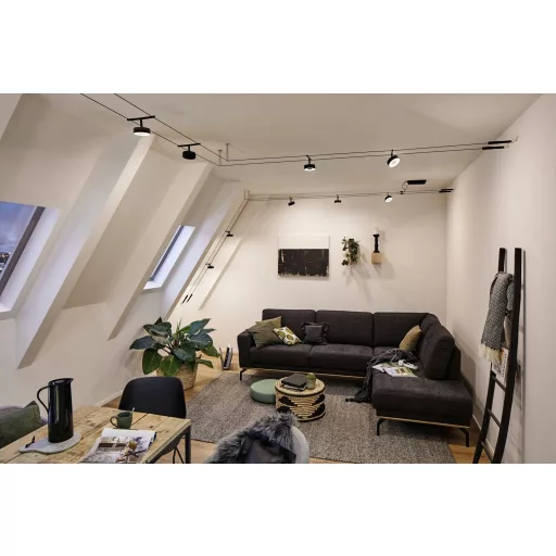 Paulmann WS DC Circle Kisfeszültségű zsinóros rendszer lámpa Fekete (matt), Króm