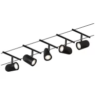   Paulmann WireDC Set Cup Zsinóros alapkészlet GU5.3 Fekete (matt), Króm