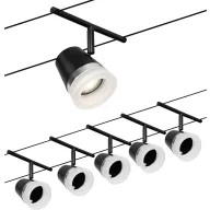   Paulmann WireDC Set Cone Zsinóros alapkészlet GU5.3 Fekete (matt), Króm