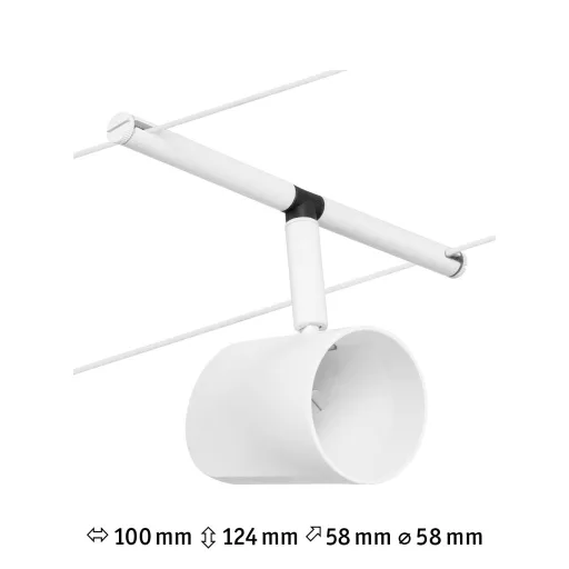 Paulmann WireDC Spot Cup Kisfeszültségű zsinóros rendszer lámpa GU5.3 Fehér (matt), Króm