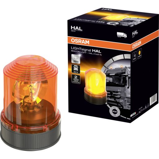 Osram Automotive Körkörös lámpa Light Signal Halogen Beacon Light RBL101 24 V Fedélzeti hálózatról Csavaros szerelési mód Narancssárga