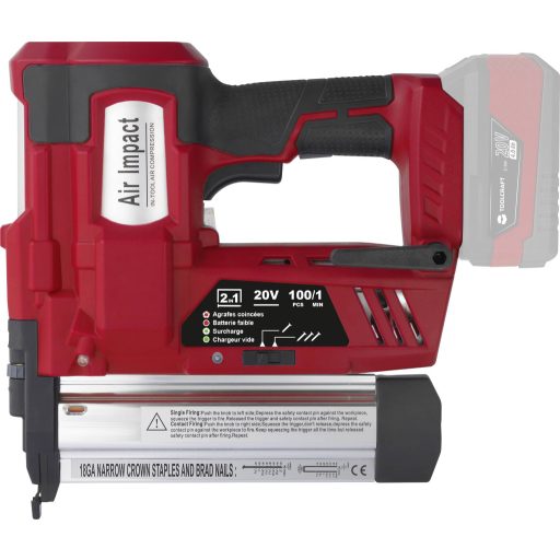 TOOLCRAFT TO-7427298 Akkus szögbelövő akkus lámpával, akku nélkül, töltő nélkül