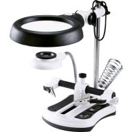   LED-es nagyítós lámpa, nagyítás: 2,5x, 5x, 6x, 10x, Toolcraft TO-7427316