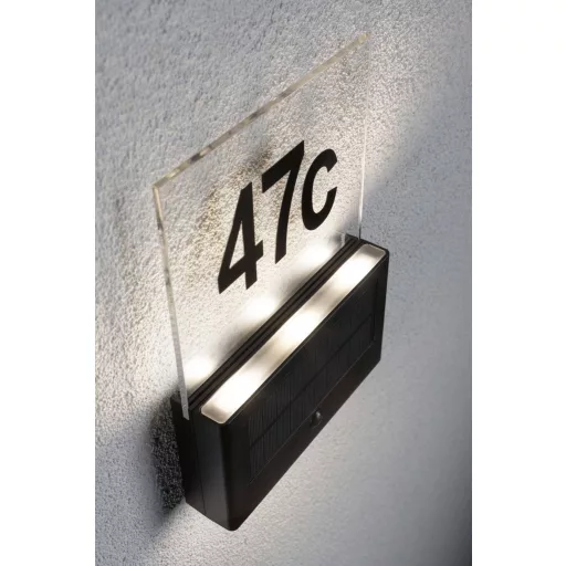 Paulmann 94577 Neda Napelemes házszám megvilágítás 1 W Melegfehér Antracit