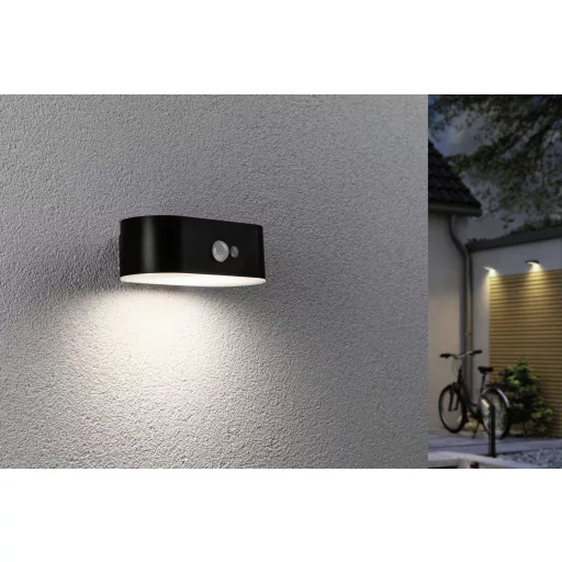 Paulmann 94571 Ayda Napelemes fali lámpa EEK: G (A - G) 5.5 W Melegfehér Fekete