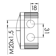   Wiska 10110403 Leágaztató doboz (H x Sz x Ma) 85 x 85 x 51 mm Szürke IP66/IP67 5 db