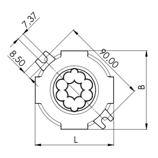 Wiska 10110629 Leágaztató doboz (H x Sz x Ma) 100 x 89 x 57 mm Szürke IP66/IP67 5 db