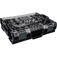   Sortimo L-BOXX 102 6100000362 Szerszámos láda tartalom nélkül ABS Fekete, Átlátszó (H x Sz x Ma) 445 x 358 x 118 mm