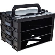   Sortimo i-BOXX Rack 6100000338 Szerszámos láda tartalom nélkül ABS Fekete (Sz x Ma) 442 mm x 342 mm