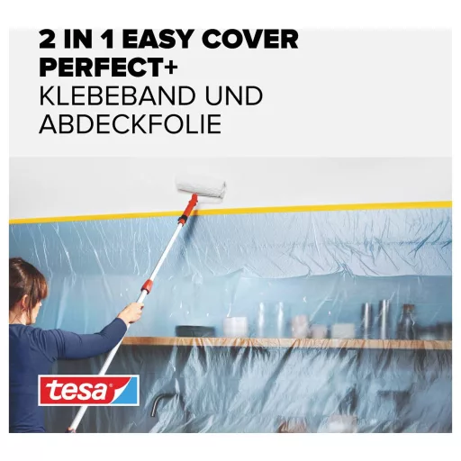 tesa Easy Cover Perfect+ 56575-00000-00 Fedőfólia Sárga, Átlátszó (H x Sz) 17 m x 2.60 m 1 készlet