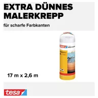   tesa Easy Cover Perfect+ 56575-00000-00 Fedőfólia Sárga, Átlátszó (H x Sz) 17 m x 2.60 m 1 készlet