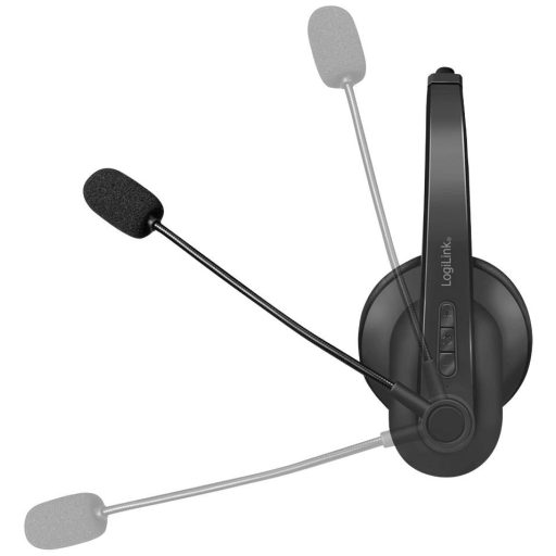LogiLink BT0060 On Ear headset Bluetooth® Stereo Fekete Számítógép