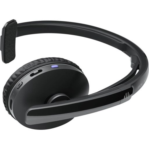 EPOS 1000896 Over Ear headset Bluetooth® Mono Fekete Noise Cancelling Hangerő szabályozás, Mikrofon némítás Telefon