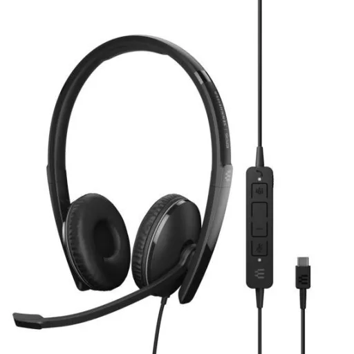 EPOS EPOS ADAPT 160T ANC USB-C - ADAPT 100 Series On Ear headset Vezetékes Stereo Fekete Hangerő szabályozás, Mikrofon némítás Telefon