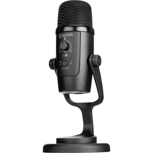Álló USB-s mikrofon BOYA PM500 Átviteli mód:Vezetékes, USB Talp, Vezetékkel