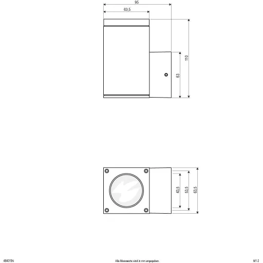 EVN 484015N 484015N Kültéri fali lámpa GU10 Szürke