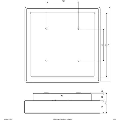 EVN DAQ54141502 EVN Lichttechnik LED-es mennyezeti lámpa 14 W Antracit