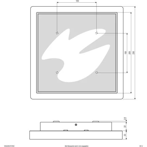 EVN DAQG54151502 EVN Lichttechnik LED-es mennyezeti lámpa 15 W Antracit