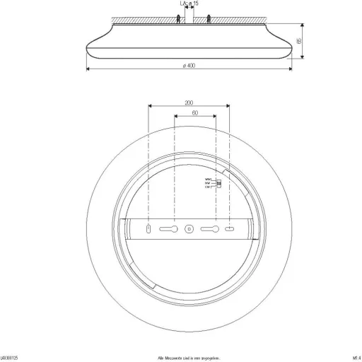 EVN L40300125 EVN Lichttechnik LED-es mennyezeti lámpa mozgásjelzővel 30 W Fehér