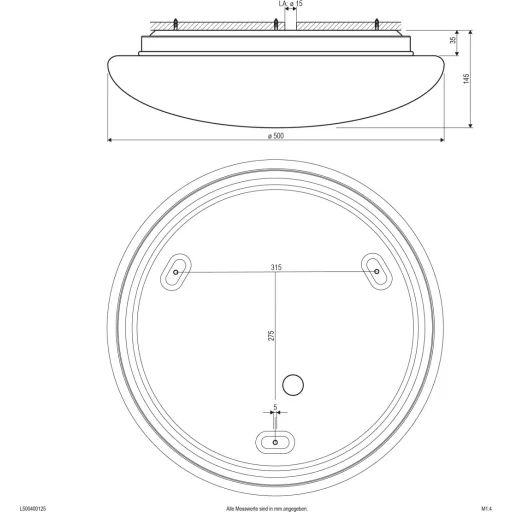 EVN L500400125 EVN Lichttechnik LED-es mennyezeti lámpa 40 W Fehér