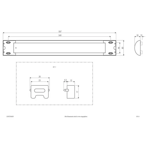 EVN L5972040W L5972040W LED-es mennyezeti lámpa 20 W Fehér
